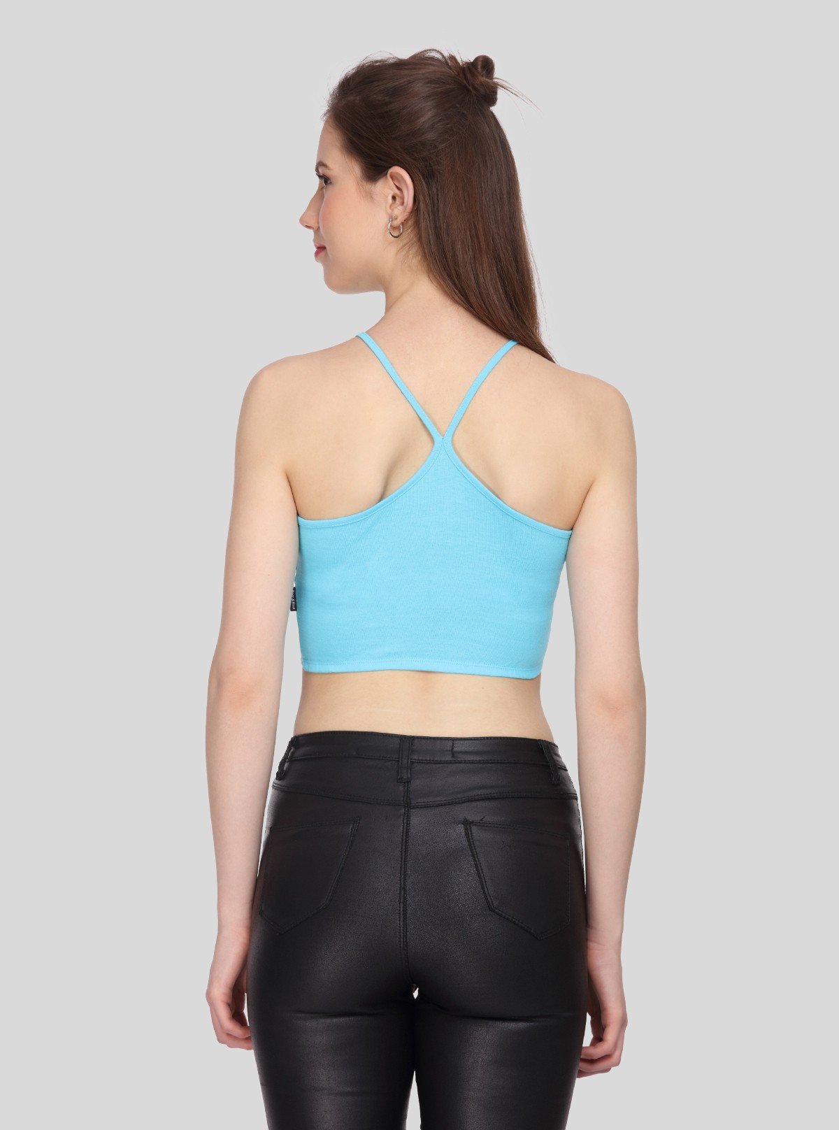 aqua blue crop top